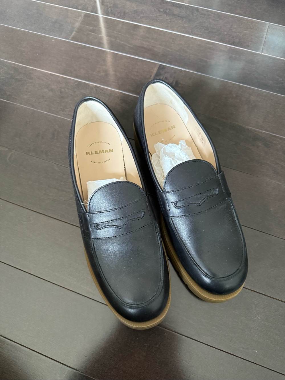 Men’s Black Leather Slip-On Loafers